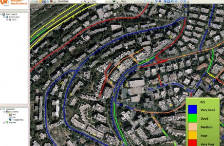 Road condition Index PCI: Thematic view