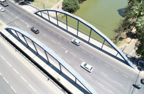 Tel Aviv- steel arch bridge